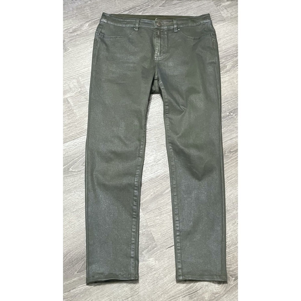 Soft Surroundings Green  Pants Womens sz 10 Ankle Skinny 34x27